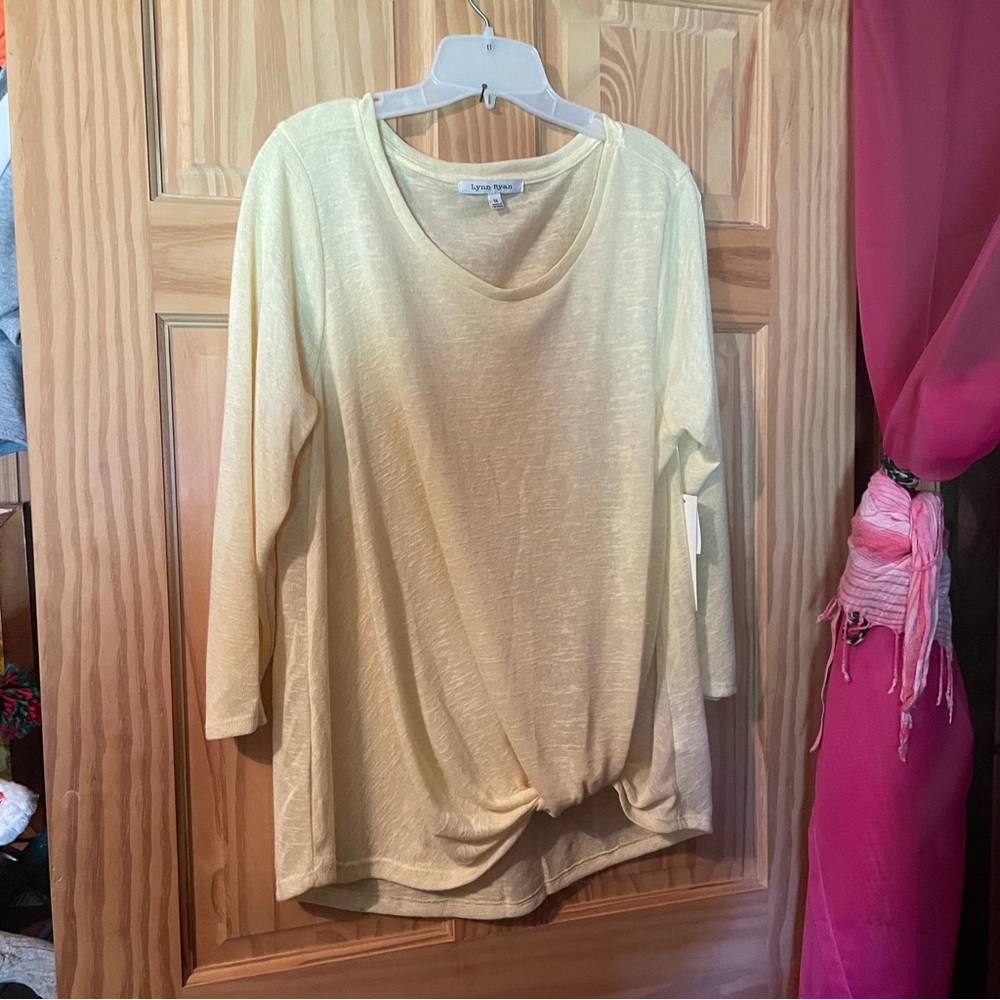 Yellow V-Neck Women's Top